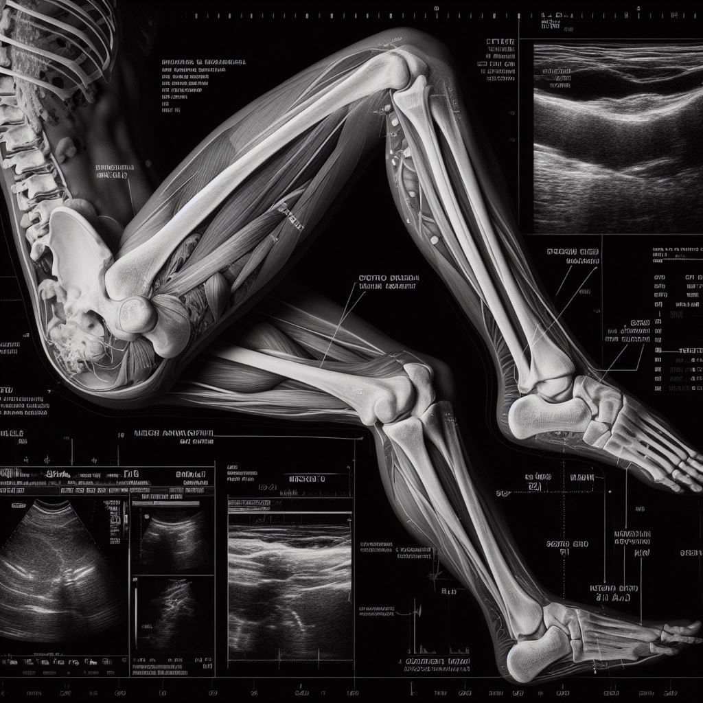 imagen representativa de como se vería un ultrasonido en las piernas