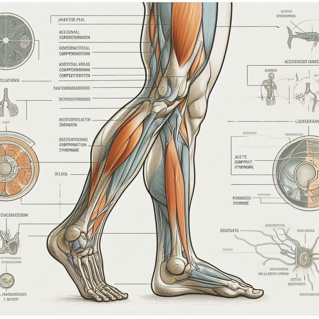 imagen que muestra el tejido muscular de las piernas donde es más común que se presente el síndrome compartimental