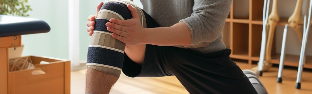 imagen de la rodilla de una persona en rehabilitación
