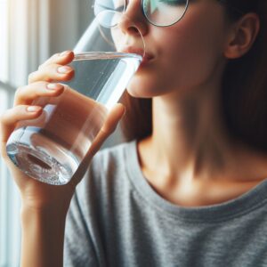 imagen de una persona tomando agua