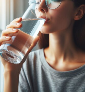 imagen de una persona tomando agua