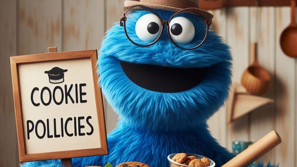 imagen de el monstruo come galletas representando la politica de cookies